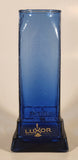 Luxor Hotel Casino Las Vegas Embossed Hieroglyphs Pillars Cobalt Blue 9" Glass Cup