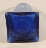 Luxor Hotel Casino Las Vegas Embossed Hieroglyphs Pillars Cobalt Blue 9" Glass Cup