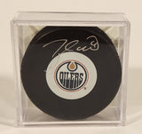 Taylor Hall NHL Edmonton Oilers Ice Hockey Puck with COA in Display Case