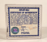 Taylor Hall Autographed NHL Edmonton Oilers Ice Hockey Puck with COA in Display Case