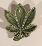 Vintage 1950s Wade Horse Chestnut Leaf Shaped Porcelain Ashtray Made in Ireland