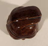 Vintage 1870-1890 Caledonian Pottery 'Souter Johnny' Brown Treacleware Stoneware Coin Bank