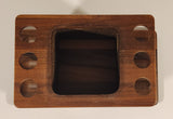 Vintage Decatur Industries Genuine Walnut Wood 6 Hole Pipe Rest Holder Tobacco Humidor
