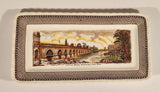 Vintage Myott Son & Co. Hanley Shakespeare Land Clopton Bridge Stratford Upon Avon 6 1/8 x 11 3/4" Ceramic Serving Platter Dish