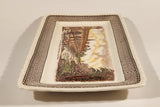 Vintage Myott Son & Co. Hanley Shakespeare Land Clopton Bridge Stratford Upon Avon 6 1/8 x 11 3/4" Ceramic Serving Platter Dish