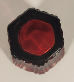 Vintage Anchor Hocking Ruby Red 8 3/8" Heavy Glass Flower Vase