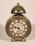 Vintage 1973 Avon Gold Tone Alarm Clock Shaped Perfume Bottle