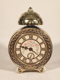 Vintage 1973 Avon Gold Tone Alarm Clock Shaped Perfume Bottle
