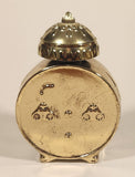 Vintage 1973 Avon Gold Tone Alarm Clock Shaped Perfume Bottle