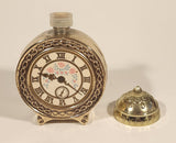 Vintage 1973 Avon Gold Tone Alarm Clock Shaped Perfume Bottle