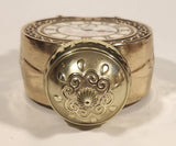 Vintage 1973 Avon Gold Tone Alarm Clock Shaped Perfume Bottle