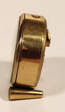 Vintage Circle 8 Days Small 1 3/4" Brass Desk Alarm Clock Made in Switzerland