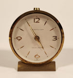 Vintage Westclox Seven Jewels 2 3/4" Brass Desk Alarm Clock Made in Germany