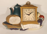 Vintage 1985 New Haven Burwood Products Give Us This Day Our Daily Bread 3D Plastic Quartz Wall Clock Made in U.S.A.