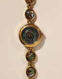 Vintage Gruen Mother of Pearl Abalone Gold Tone Women's Wristwatch