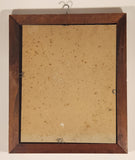 Antique 1890s Jules Chéret Theatrophone 10 1/2" x 12 1/2" Wood Frame Mirror