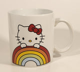 2022 Silver Buffalo Sanrio Hello Kitty Rainbow 4 1/4" Ceramic Coffee Mug Cup
