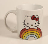2022 Silver Buffalo Sanrio Hello Kitty Rainbow 4 1/4" Ceramic Coffee Mug Cup
