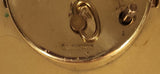 Vintage Forestville Red Background 3 1/2" x 4 1/4" Brass Desk Clock Made in West Germany