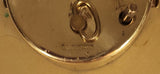 Vintage Forestville Red Background 3 1/2" x 4 1/4" Brass Desk Clock Made in West Germany