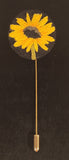 Vintage Embroidered Sunflower Stick Pin
