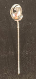 Swirl Style Silver Tone Stick Pin