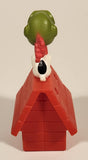 2015 McDonald's Fox The Peanuts Movie Red Baron Snoopy on Doghouse 4" Plastic Toy Figure