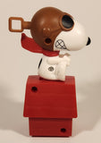 2018 McDonald's Peanuts Red Baron Snoopy on Doghouse 4 1/4" Plastic Toy Figure