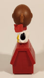 2018 McDonald's Peanuts Red Baron Snoopy on Doghouse 4 1/4" Plastic Toy Figure