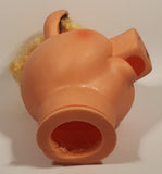 Pig Piggy Head with Blonde Hair and Blue Eyes Doll Craft Head