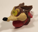 2020 McDonald's Looney Tunes Wile E Coyote Riding A Rocket 4 1/4" Long Plastic Toy Figure