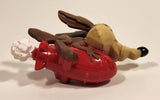 2020 McDonald's Looney Tunes Wile E Coyote Riding A Rocket 4 1/4" Long Plastic Toy Figure