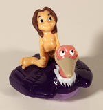 1999 McDonald's Burrough's and Disney Tarzan Young Tarzan on Purple Bird 1 3/4" Toy Figure