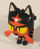 2017 McDonald's Pokemon Sun and Moon Litten Black Cat 3 1/4" Long Plastic Toy Figure