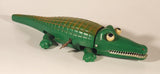 Vintage Vanda Cragstan Whimsy Alan Alligator Green Plastic Wind up Toy Walking Animal Made in British Crown Colony Hong Kong