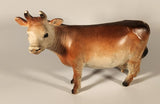 Vintage Creative Playthings Brown Cow 8" Rubber Toy Figure