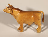 Tan Brown Bull Cow 3 3/4" Plastic Toy Figure