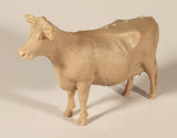 Vintage 1950s Marx Prize Livestock Light Brown Swiss Cow 3 1/4" Plastic Toy Figure