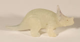 Triceratops Dinosaur Clear White 2 1/2" Rubber Toy Figure