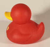 Heart Covered Red 3 1/4" Rubber Duck Toy