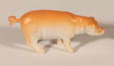 Tan Brown Pink Boar Pig 2" Plastic Toy Figure