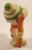 Vintage 1958, 1965 United Features Syndicate Peanuts Snoopy Skier Ski Bum 4 1/2" Squeaky Rubber Toy Figure