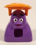 1998 McDonald's Haunted Halloween Grimace with Pumpkin Costume 2 3/4" Toy Figure Candy Dispenser
