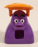 1998 McDonald's Haunted Halloween Grimace with Pumpkin Costume 2 3/4" Toy Figure Candy Dispenser