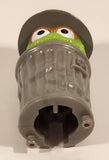 Sesame Street Oscar The Grouch in Garbage Can Pop Up Plastic Toy Figure