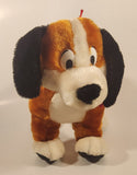 Brown Black White Hound Dog with Tongue Sticking Out 11" Toy Stuffed Plush
