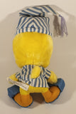 1997 Play By Play Ace Warner Bros. Looney Tunes Tweety Bird In Pyjamas with Blue Slippers 10" Toy Stuffed Plush New with Tags