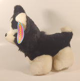 Fuzzy Stuff Black and White Husky Dog 10" Toy Stuffed Plush New with Tags