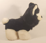 Fuzzy Stuff Black and White Husky Dog 10" Toy Stuffed Plush New with Tags