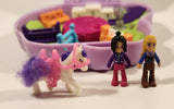 2020 Mattel Polly Pocket Jumpin Style Pony Compact 2 Figure 1 Horse Play Set GTN14
